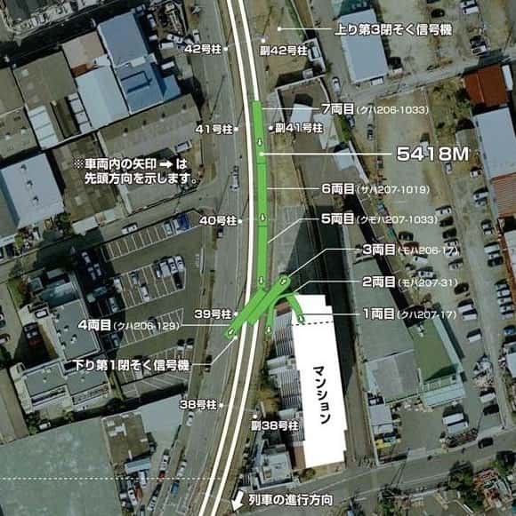 福知山線脱線事故の地図画像